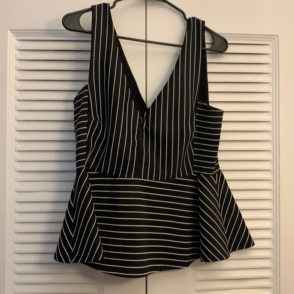 Forever 21 Plus - Stripped Peplum Top